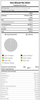 Hot Blood No-Stim 0.375 kg - Nutra Best Europe