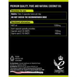 Medium Chain Triglycerides from Coconut Oil (100% MCT Oil) 1200mg 120 Capsules NaturesAid - Nutra Best Europe