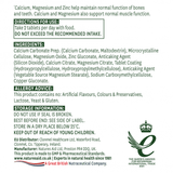 Calcium, Magnesium and Zinc (Calcium, Magnesium + Zinc) 90 tablets NaturesAid - Nutra Best Europe