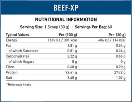 Beef-XP | Clear Hydrolyzed Beef Protein - 1800 grams - Nutra Best Europe