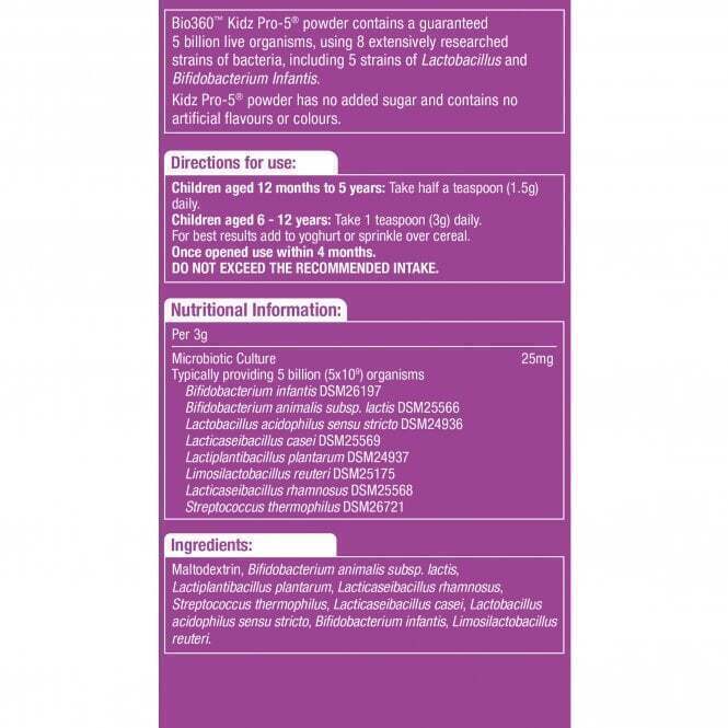 Probiotic complex for children in powder (Kidz Pro-5) 90 g NaturesAid - Nutra Best Europe