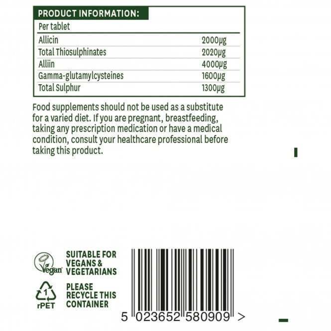 Concentrated garlic with allicin (Concentrated Garlic) 2000mcg 90 tablets NaturesAid - Nutra Best Europe