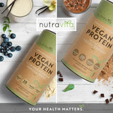 Vegán Fehérje + Enzimek - 750 g (Csokis) <tc>Nutravita</tc>