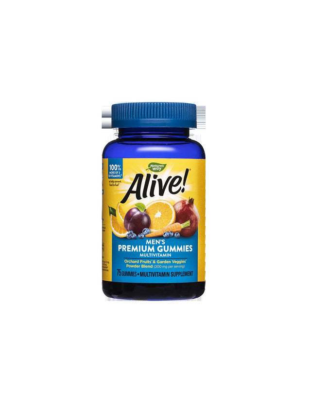 Alive! Men's Gummy Vitamins - 75 Chewable Tablets - Nutra Best Europe