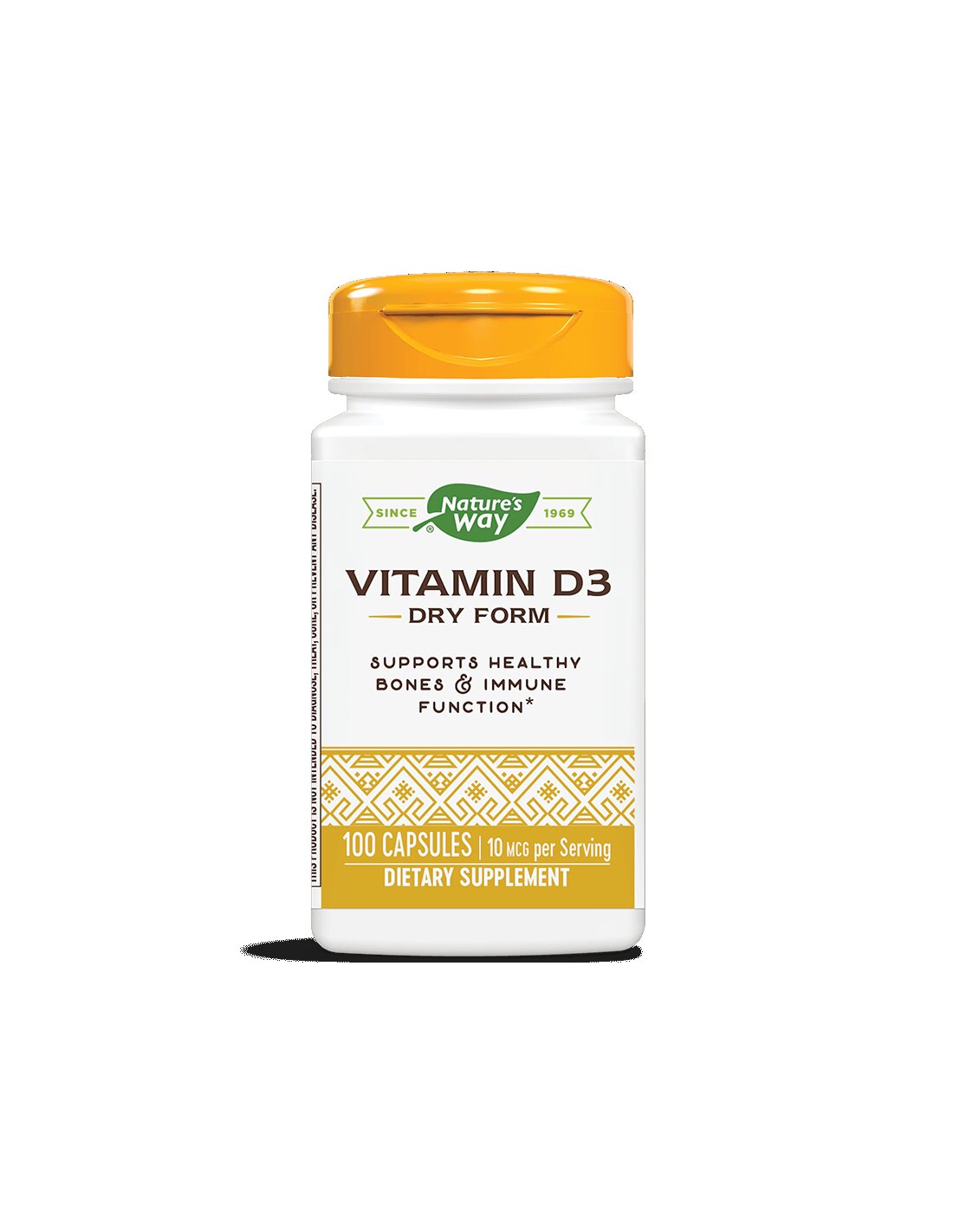 Vitamin D3 Dry Form/ Vitamin D3 (dry) 400 IU x 100 capsules Nature's Way - Nutra Best Europe