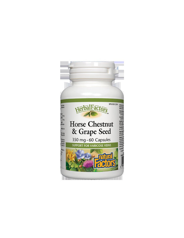 Horse Chestnut & Grape Seed 350 mg - 60 capsules - Nutra Best Europe