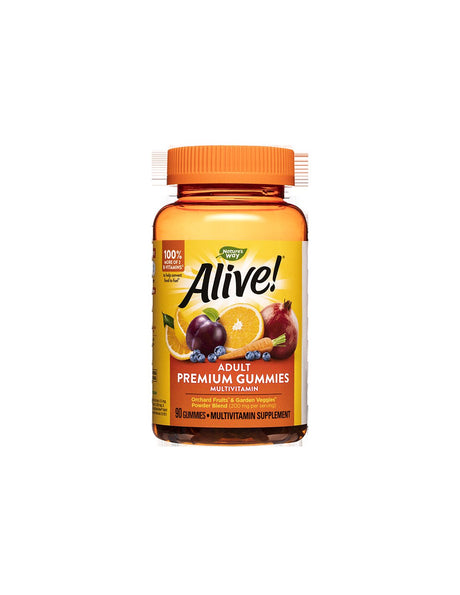 Alive! Adult Premium Gummies Multivitamin / Alive! Nature's Way Premium Multivitamin for Adults, 90 Softgels - Nutra Best Europe