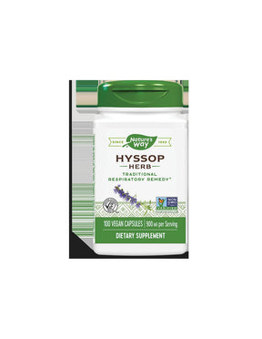 For respiratory infections, cough and phlegm - Hyssop, 450 mg, 100 capsules Nature's Way - Nutra Best Europe