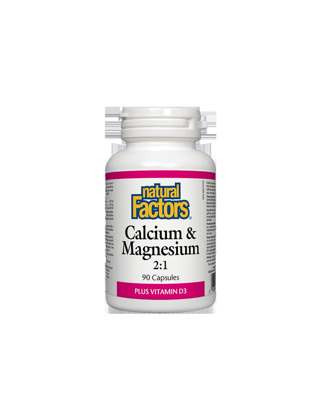 Calcium & Magnesium with Vitamin D3 376 mg - 90 capsules - Nutra Best Europe