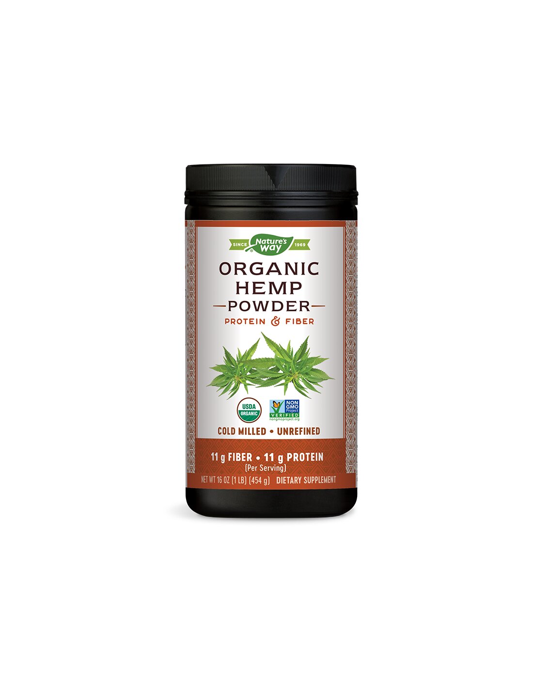 Hemp Powder Organic / Hemp with Proteins and Fiber x 454 g Nature's Way - Nutra Best Europe