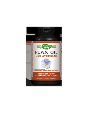 Flax Oil 57% ALA 1300 mg x 100 softgel capsules Nature's Way - Nutra Best Europe