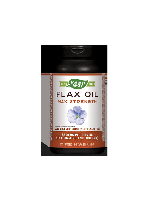 Flax Oil 1300 mg 57% ALA - 200 Softgels - Nutra Best Europe
