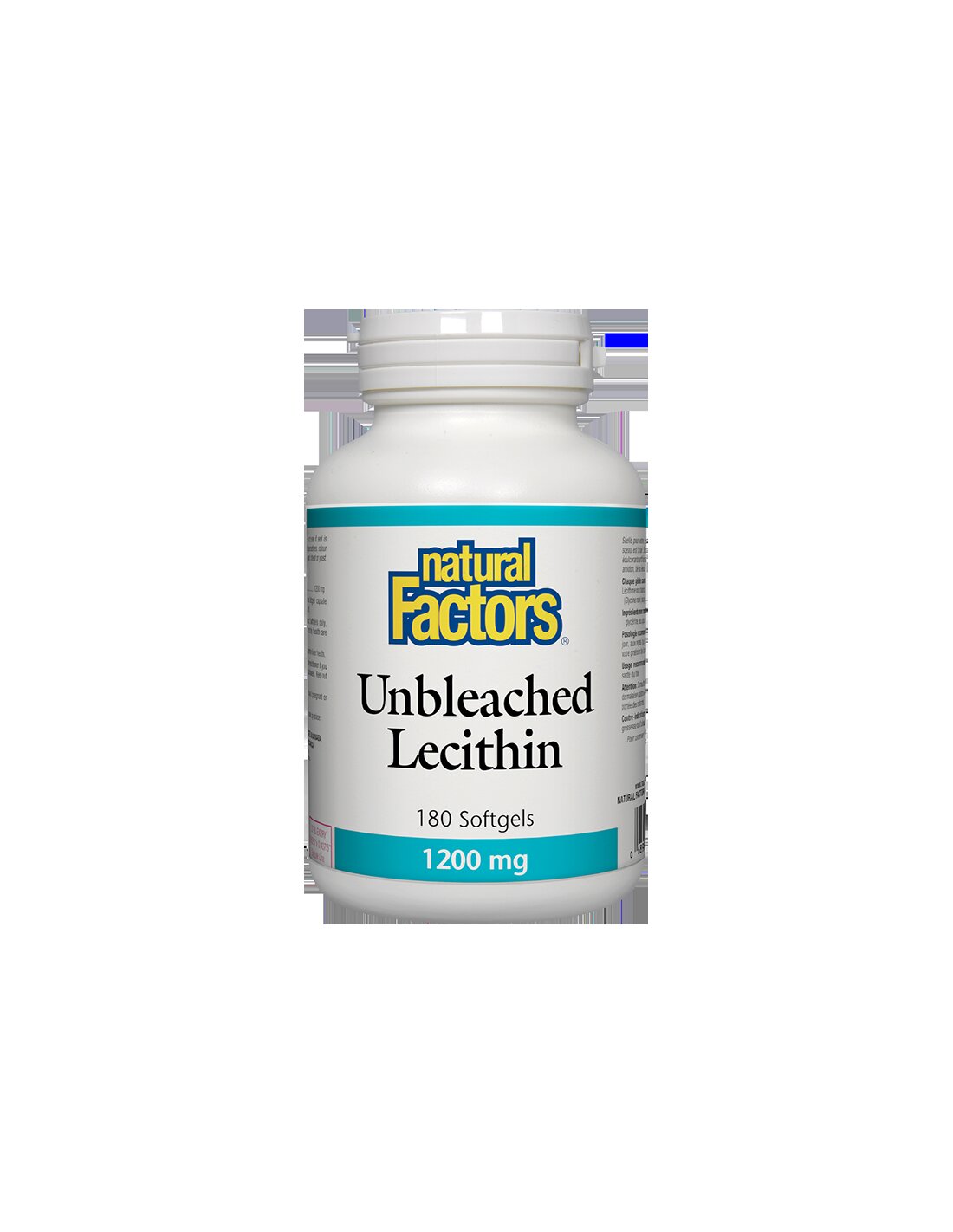 Lecithin Unbleached 1200 mg x 180 softgel capsules Natural Factors - Nutra Best Europe