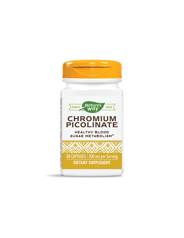 Chromium Picolinate 200 mcg x 60 capsules Nature's Way - Nutra Best Europe