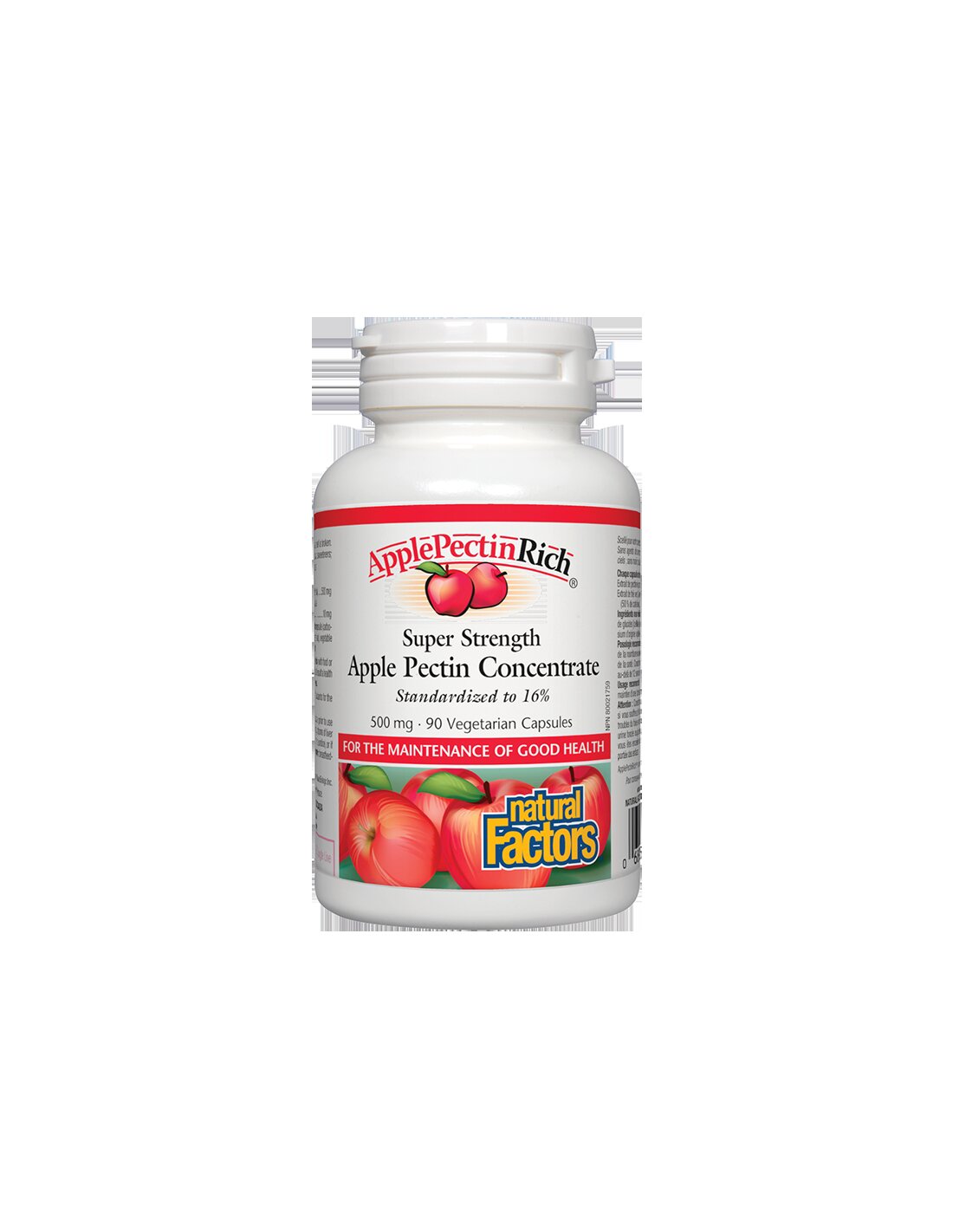 Apple Pectin Concentrate 500 mg - 90 capsules - Nutra Best Europe
