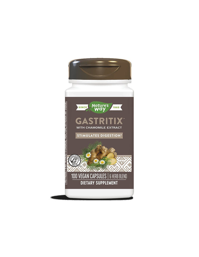 Gastritix™ - Gastritix™ Herbal Formula Against Gas and Bloating, 100 Capsules Nature's Way - Nutra Best Europe