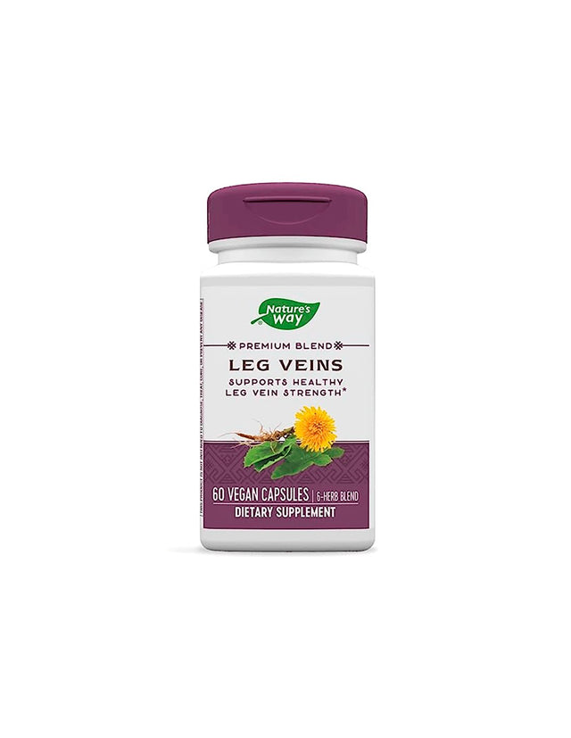 Varicose veins and impaired circulation - Leg Veins - Premium formula with herbs and vitamin C, 60 capsules - Nutra Best Europe
