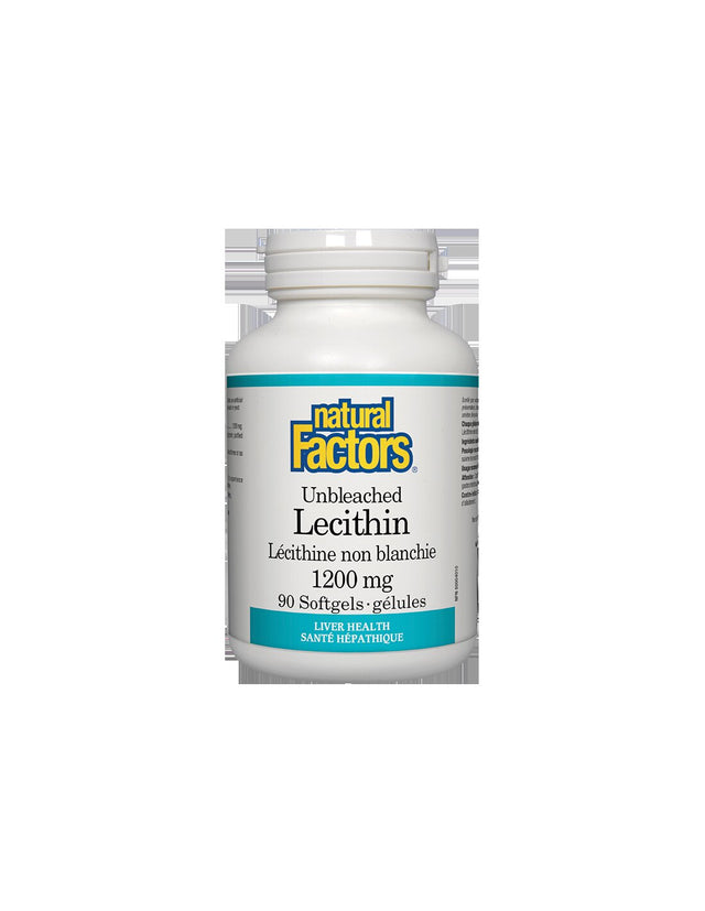 Unbleached Lecithin 1200 mg - 90 Gel capsules - Nutra Best Europe