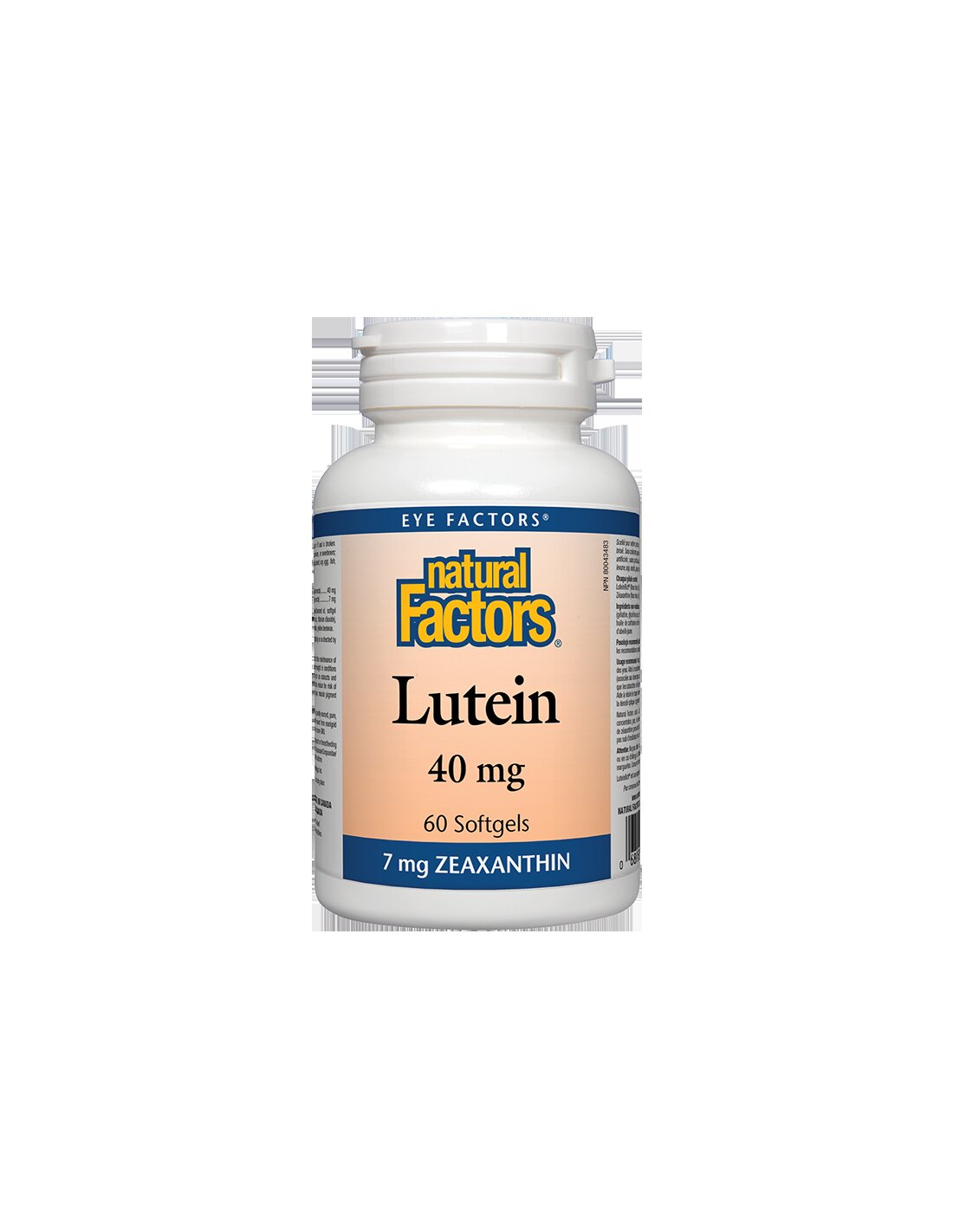 Lutein/ Lutein 40 mg + Zeaxanthin x 60 softgel capsules Natural Factors - Nutra Best Europe