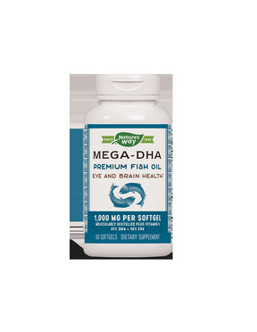 Mega-DHA Fish Oil 1000 mg - 60 capsules - Nutra Best Europe