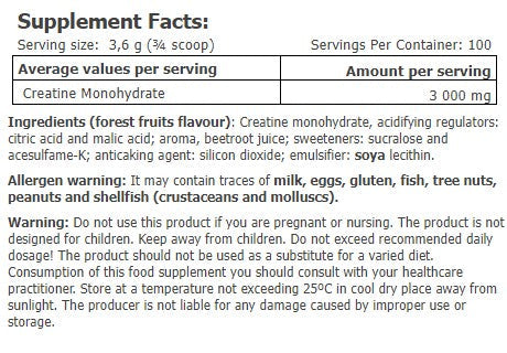 Creatine Monohydrate Drink 0.360 kg - Nutra Best Europe