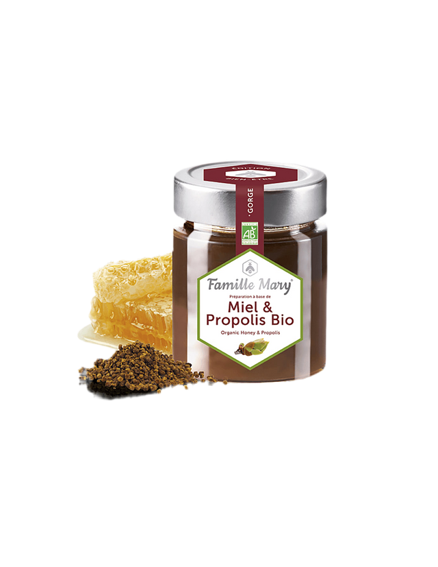 Miel & Propolis Bio / Bio acacia honey + propolis, 170 g Famille Mary - Nutra Best Europe