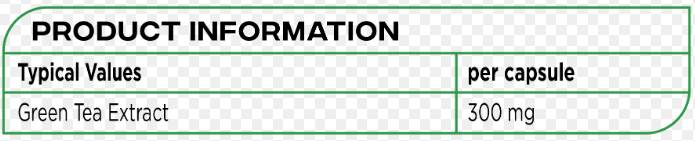 Green Tea 300 mg - 100 capsules - Nutra Best Europe