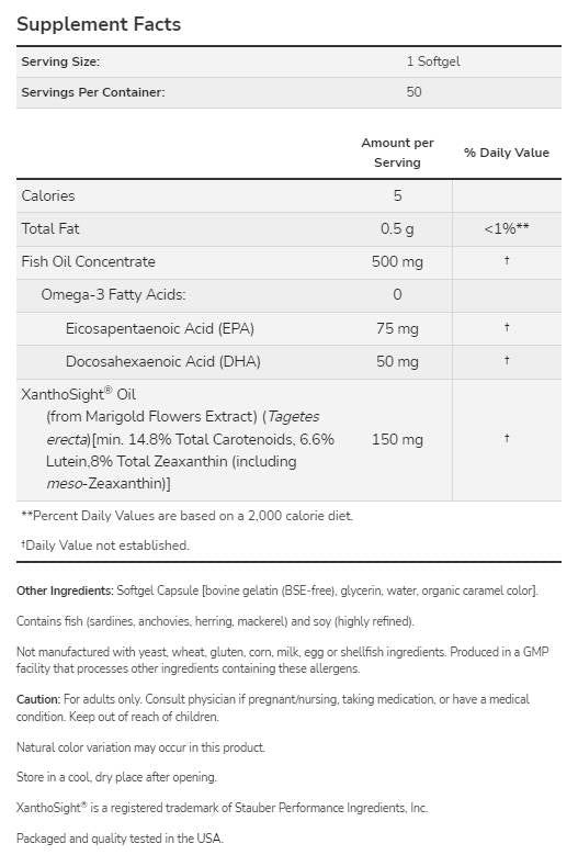 Macular Vision | Blue Light Protection - 50 Gel capsules - Nutra Best Europe
