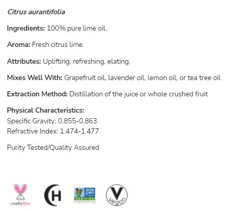 Lime Oil | 100% Pure Citrus Aurantifolia - 30 ml - Nutra Best Europe