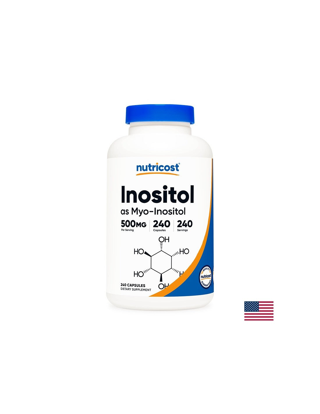 Hormonális egyensúlyhiány - Inozitol (Myo Inozitol/B8-vitamin), 500 mg/240 kapszula <tc>Nutricost</tc>
