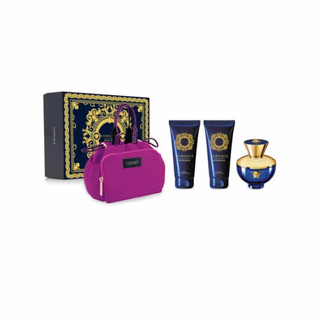 Versace Dylan Blue Pour Femme Eau De Parfum Spray 100ml Set 4 Pieces - Nutra Best Europe