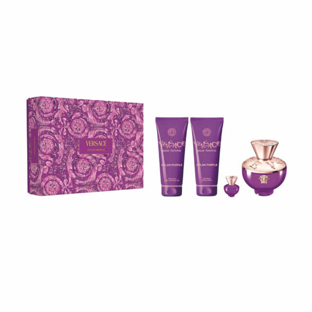 Versace Dylan Purple Eau De Perfume Spray 100ml Set 4 Pieces - Nutra Best Europe