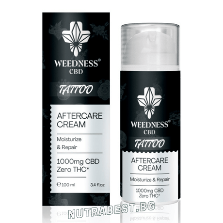 Възстановяващ крем за пресни татуировки с 1000 mg CBD - Nutra Best Europe