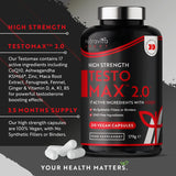 TESTOMAX™ 2.0 /210 capsules, 105 days/ with Ashwagandha KSM 66®, CoQ10 & Maca Root Nutravita - Nutra Best Europe