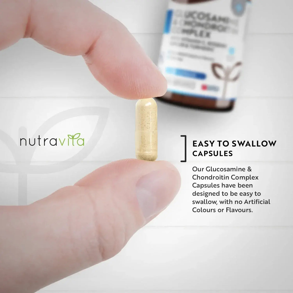 Glucosamine Chondroitin /180 capsules, 90 days/ with Turmeric, Ginger & Vitamin C Nutravita - Nutra Best Europe