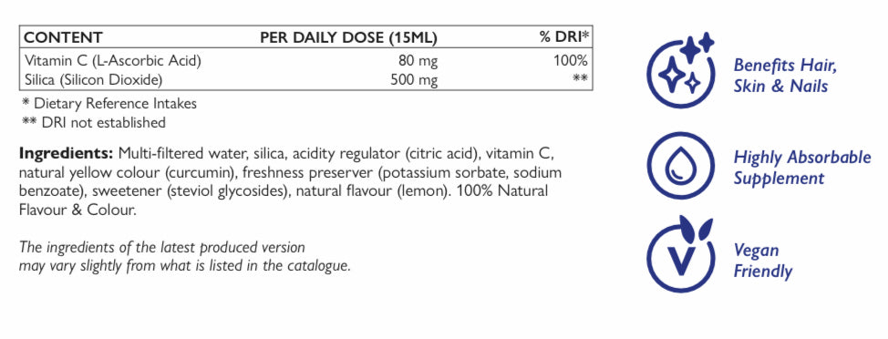 Natural Silica+ /500 ml, 33 DOSES/ Swedish Nutra - Nutra Best Europe