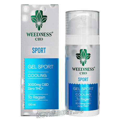 Спортен охлаждащ гел 3000mg CBD | 0% THC (100ml)  Weedness CBD - Nutra Best Europe