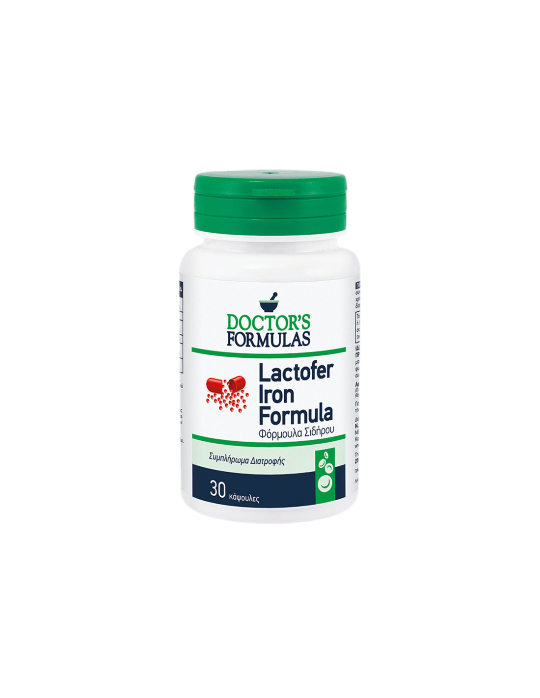 Lactofer Iron Formula / For iron deficiency anemia, 30 capsules Doctor's Formulas - Nutra Best Europe