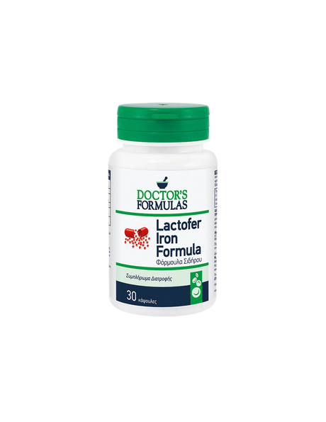 Lactofer Iron Formula / For iron deficiency anemia, 30 capsules Doctor's Formulas - Nutra Best Europe
