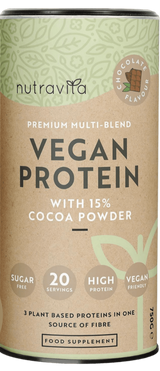 Vegan Protein + Enzymes - 750 g (Chocolate) Nutravita - Nutra Best Europe