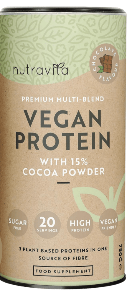 Vegan Protein + Enzymes - 750 g (Chocolate) Nutravita - Nutra Best Europe