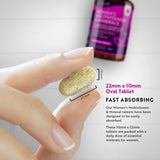 Women's Multivitamins with Biotin and Hyaluronic Acid 180 Vegan Tablets - Nutra Best Europe