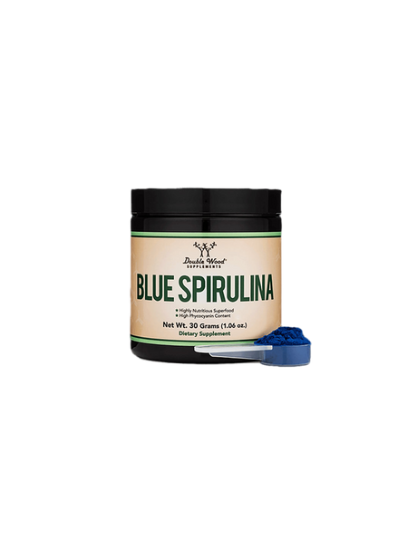 Blue spirulina Powder, 30 g Double Wood - Nutra Best Europe
