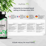 L-Lysine 1100mg 240 Vegan Tablets - Nutra Best Europe