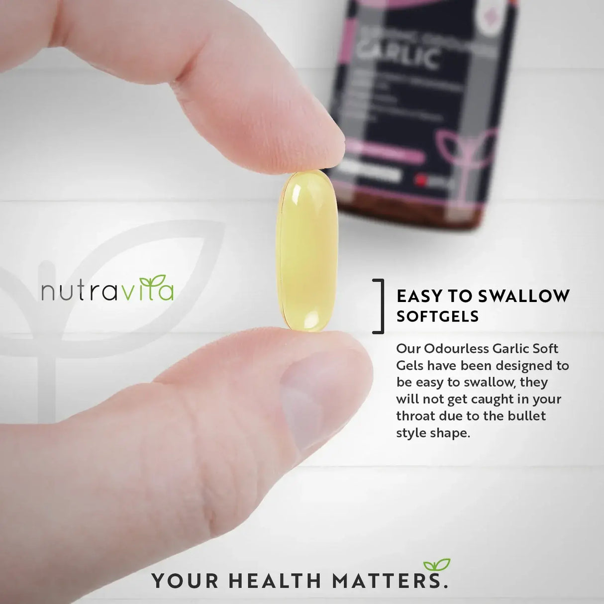 Garlic (odorless) 15000 mg (12-18% allicin) - 180 soft capsules - Nutra Best Europe