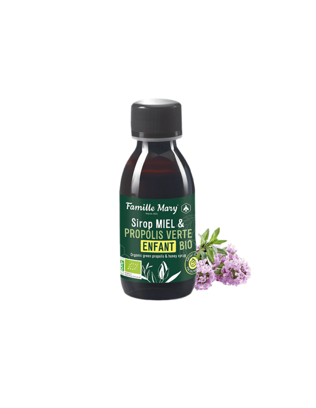 Sirop Miel & Propolis Verte Enfant Bio / Syrup for children with honey and green propolis (organic), 125 ml Famille Mary - Nutra Best Europe