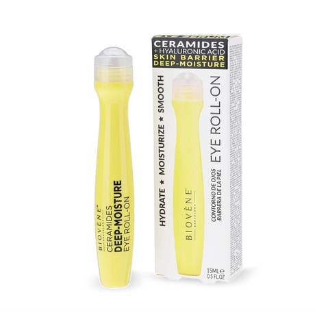 Ceramides hydrating eye contour roller with hyaluronic acid 15 ml - Nutra Best Europe