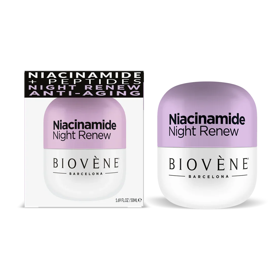 Night cream with niacinamide for restoration and softness - 50 ml - Nutra Best Europe