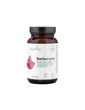 Blood sugar and cholesterol control - Berberine, 490 mg x 60 capsules Aura Herbals - Nutra Best Europe