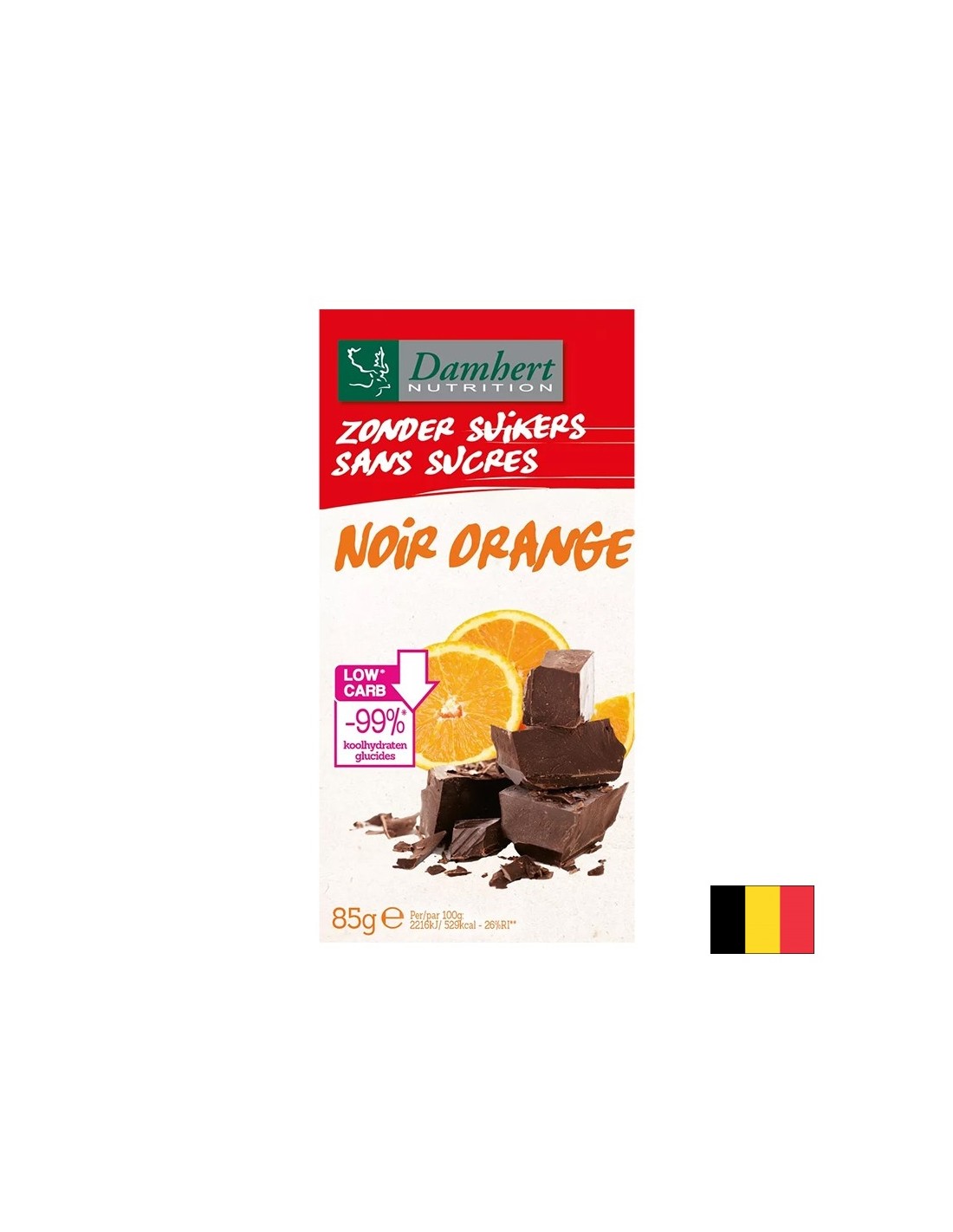 Narancsos étcsokoládé (cukormentes), 85 g